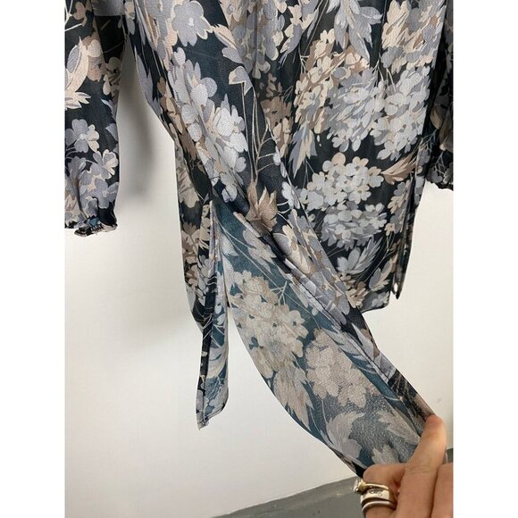 Vintage Paley Plus New York Plus Size Women's Sheer Floral Tunic Blouse, Polyest - Picture 4 of 7